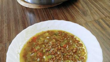 llenties amb verdures